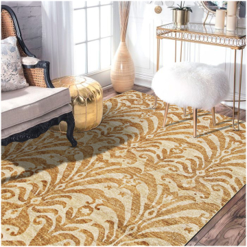 ABC Hand Knotted Opera Gold Silk & Wool Rug 6' x 9'