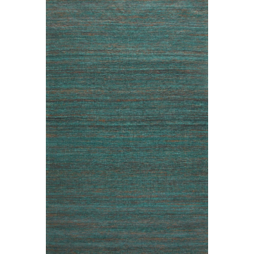 Tussar Sari Silk Solid Emerald Green Handmade Area Rug