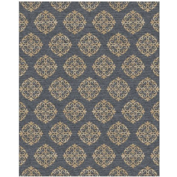 Empire Scroll  Rug - Indigo   