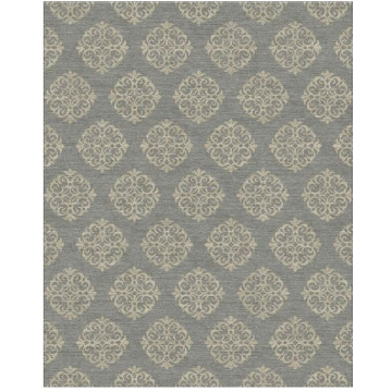 Empire Scroll  Rug - Silver   