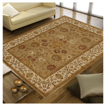 Ziegler Tomasa Traditional Green Vegetable Dyes Floral Hand Knotted Wool Rug