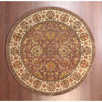 ABC Agra  Traditional  Brown Wool Rug 10489 6x6