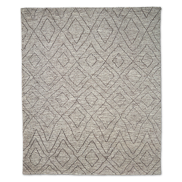 Double Diamond Hand Knotted Wool Moroccan Area Rug