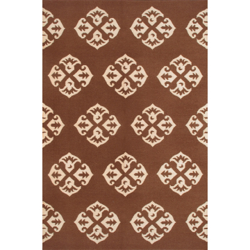  Andalusia Dhurrie Brown Wool Area Rug 5' x 8'